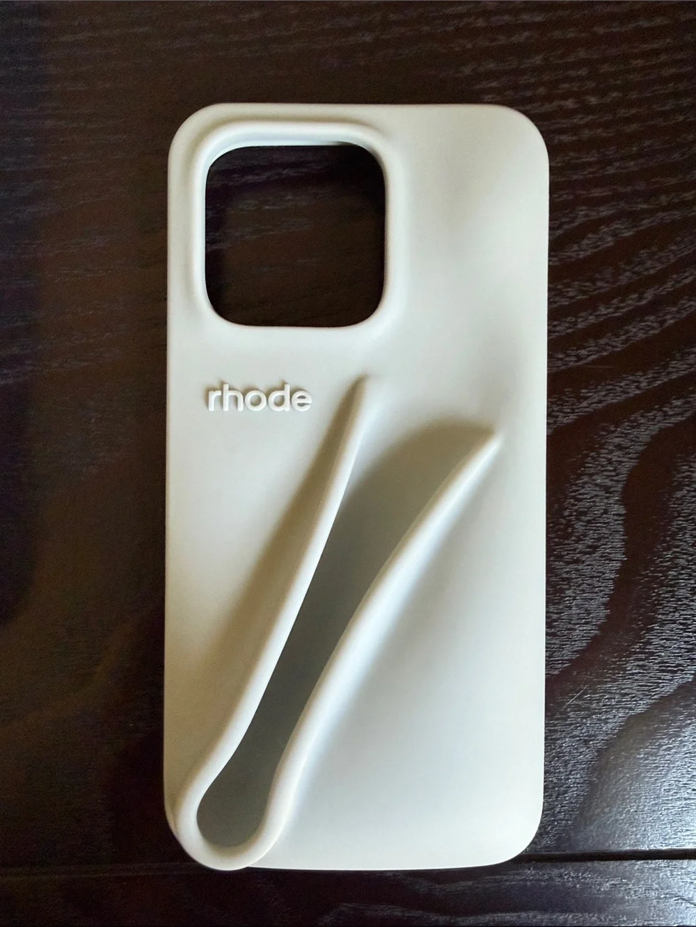 RHODE Light Gray Soft-Touch iPhone Case with Integrated Grip